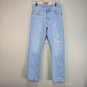 Light Blue Straight Leg Jeans